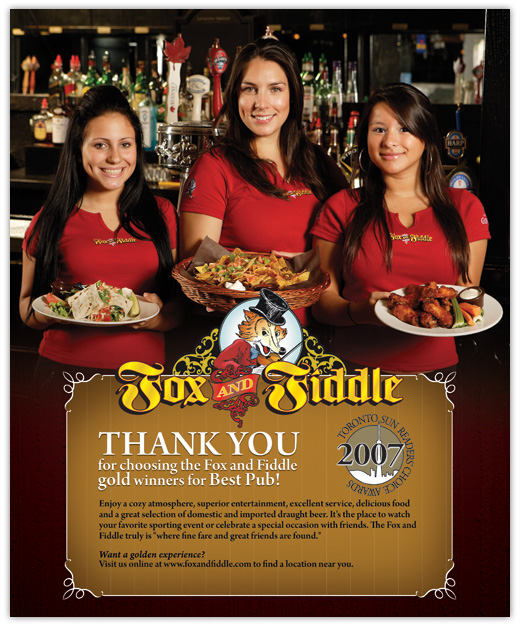 Fox and Fiddle Ad